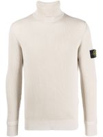 Stone Island Compass-patch ribbed-knit jumper - Tons neutres - thumbnail