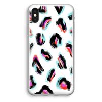 Cheetah color: iPhone XS Transparant Hoesje - thumbnail