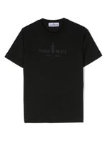 Stone Island Junior t-shirt en coton à motif Compass - Noir - thumbnail