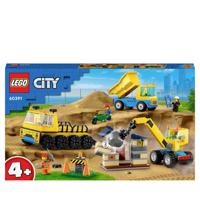 LEGO® CITY 60391 Kiepwagen, bouwtruck en sloopkraan - thumbnail