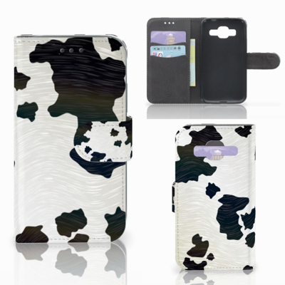 Samsung Galaxy Core Prime Telefoonhoesje met Pasjes Koeienvlekken Samsung Galaxy Core Prime Telefoonhoesje met Pasjes Koeienvlekken