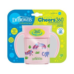 Dr Brown&apos;s Cheers 360 cup roze 200ml (1 st)