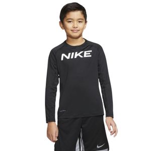 Nike Pro Ondershirt Lange Mouwen Kids Zwart Wit