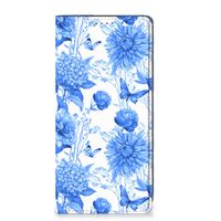 Smart Cover voor OnePlus Nord CE 2 Lite 5G Flowers Blue