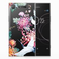 Sony Xperia XZ1 TPU Hoesje Bird Flowers