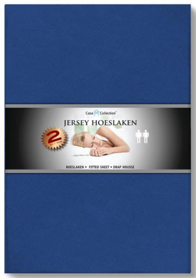 Luna Casa Collection - 2 stuks - Jersey Hoeslaken - Blauw