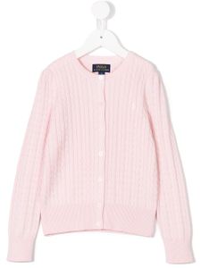 Ralph Lauren Kids cable knit cardigan - Rose