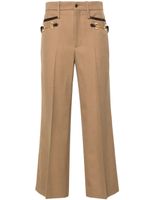 Gucci pantalon de tailleur à détail de mors - Marron