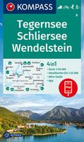 Wandelkaart 8 Tegernsee - Schliersee - Wendelstein | Kompass - thumbnail