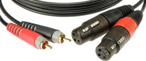 KLOTZ AIS GmbH AT-CF0300 audio kabel 3 m 2 x RCA 2 x XLR (3-pin) Zwart