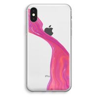 Paarse stroom: iPhone XS Transparant Hoesje - thumbnail