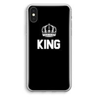 King zwart: iPhone X Transparant Hoesje