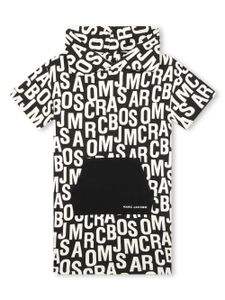 Marc Jacobs Kids robe en coton mélangé à logo imprimé - Noir