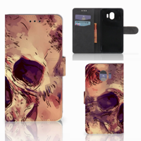 Telefoonhoesje met Naam Samsung Galaxy J4 2018 Skullhead