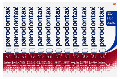 Parodontax (Nieuwe Formule) Extra Fresh Fluoride Tandpasta - Voordeelverpakking 12x75ml