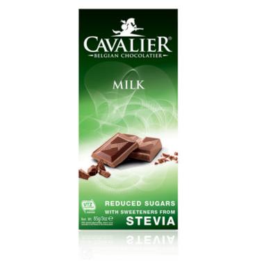 Cavalier Cavalier Chocolade Milk Met Stevia Extract (85g) Cavalier Cavalier Chocolade Milk Met Stevia Extract (85g)