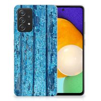 Samsung Galaxy A52 (5G/4G) Bumper Hoesje Wood Blue