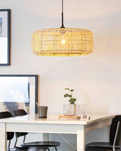 Bruine hanglamp bamboe met E27 fitting By Rydens Aira