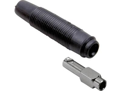 TRU COMPONENTS Laboratoriumbus Koppeling, recht Stift-Ø: 4 mm Zwart 100 stuk(s)