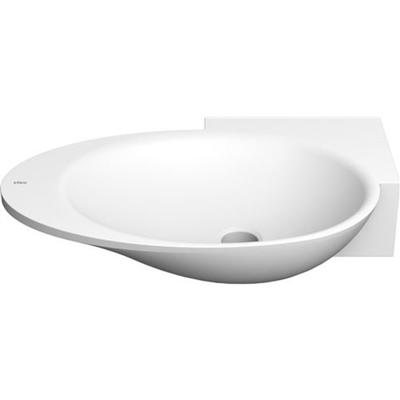 Fontein Clou First Plus Ovaal 47.5x32.7x10.5cm Aluite Wit 1 Voorbewerkte Kraangat Rechts Fontein Clou First Plus Ovaal 47.5x32.7x10.5cm Aluite Wit 1 Voorbewerkte Kraangat Rechts