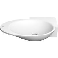 Fontein Clou First Plus Ovaal 47.5x32.7x10.5cm Aluite Wit 1 Voorbewerkte Kraangat Rechts