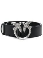 PINKO ceinture Love Birds en cuir - Noir