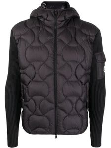 Moncler cardigan zippé à design matelassé - Noir