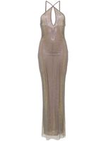 The New Arrivals Ilkyaz Ozel robe longue Lynn à effet iridescent - Marron