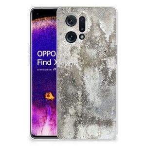 OPPO Find X5 TPU Siliconen Hoesje Beton Print