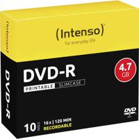 Intenso 4801652 DVD-R disc 4.7 GB 10 stuk(s) Slimcase Bedrukbaar - thumbnail