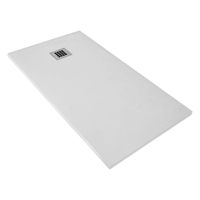 SaniGoods Slate composiet douchebak mat wit 90x90cm vierkant anti-slip