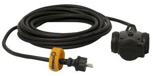 QwattPro Hangkoppeling 3xRA 10m 3G1,5 H07RN-F - 2571002 - 2571002