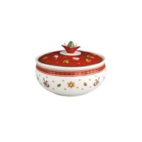 Villeroy en Boch Toy's Delight Suikerpot, 12 oz, Premium Porselein, Wit/Rood