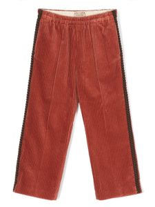 Gucci Kids pantalon en velours côtelé à coupe droite - Rouge