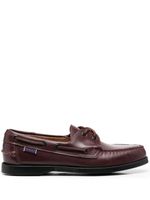 Sebago chaussures bateau en cuir à lacets - Rouge - thumbnail