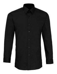 Premier Workwear PW204 Men`S Long Sleeve Fitted Poplin Shirt