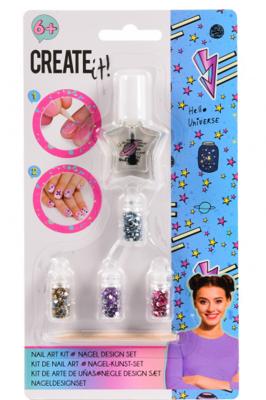 Create It! nagellakset nail art kit meisjes 6 delig Create It! nagellakset nail art kit meisjes 6 delig