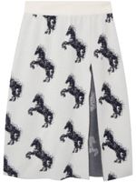 Stella McCartney Pixel Horse jacquard midi skirt - Blanc