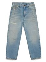 Diesel Kids distressed straight-leg jeans - Bleu