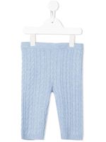 N.PEAL KIDS legging en maille torsadée - Bleu