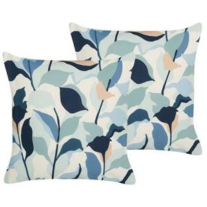 Beliani-VEGLINO-Tuinkussen set van 2-Blauw-45 x 45 cm-Polyester