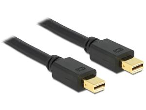 Delock 83475 DisplayPort-kabel Mini-displayport Aansluitkabel Mini DisplayPort-stekker, Mini DisplayPort-stekker 2.00 m Zwart Vergulde steekcontacten