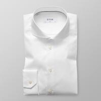 Eton Heren Overhemd Wit Signature Twill Slim Fit Extra Cutaway