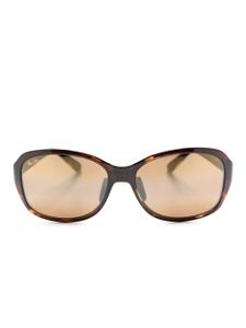 Maui Jim lunettes de soleil rectangulaires à effet écailles de tortue - Marron