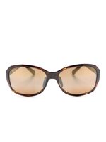 Maui Jim lunettes de soleil rectangulaires à effet écailles de tortue - Marron