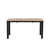 by fonQ Fold-Up Tuintafel 152/210 x 90 cm - Zwart/Teak