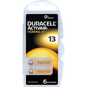 Duracell Batterij voor hoortoestel ZA13 1.45 V 6 stuk(s) 290 mAh Zink-lucht Activair 13