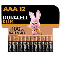 Duracell Plus AAA-batterijen (12 stuks) - 1,5V-alkaline batterijen - Tot 100% extra levensduur -Betrouwbaar voor dagelijks gebruikte apparaten- 0% plastic verpakking - 10 jaar te bewaren - LR03 MN2400