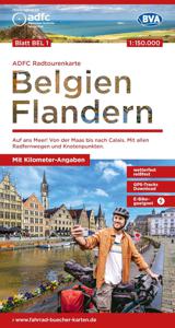 Fietskaart BEL1 ADFC Radtourenkarte Vlaanderen - Flandern - België | B