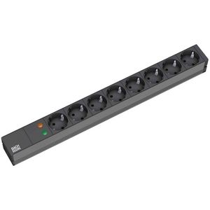 19 inch power strip 8x sockets overvoltage protection 1U (333.534) Stekkerdoos